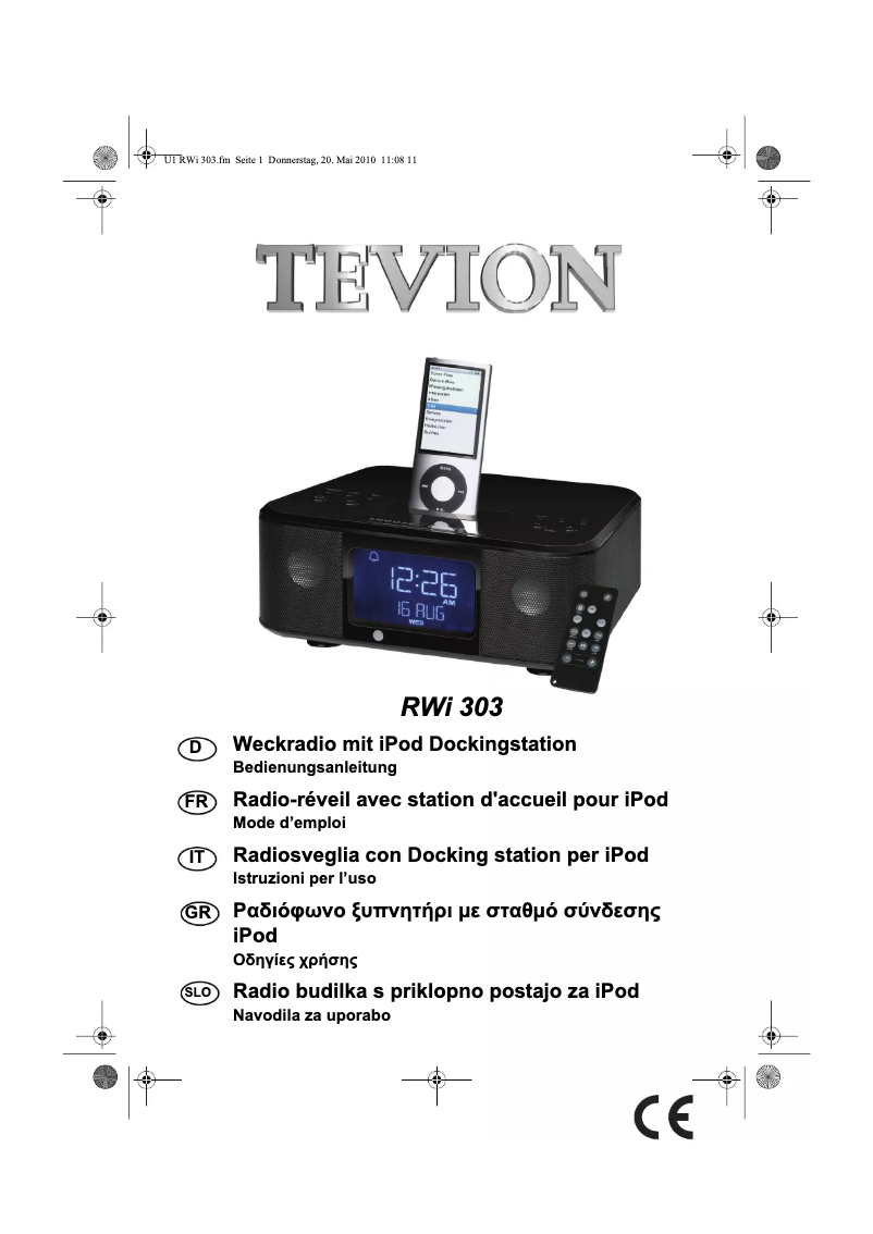 Page 1 of the manual User Manual Tevion RWI303