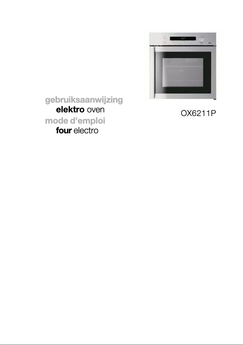 Page n°1 - Manuel utilisateur Atag OX6211P