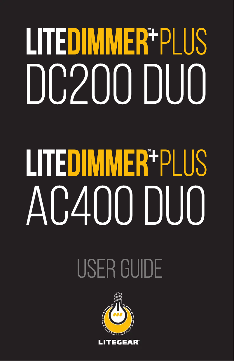 Page n°1 - Manuel utilisateur Litegear LiteMat Plus 2L