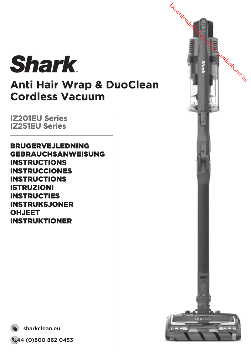 Page 1 de la notice Manuel utilisateur Shark IZ251EU