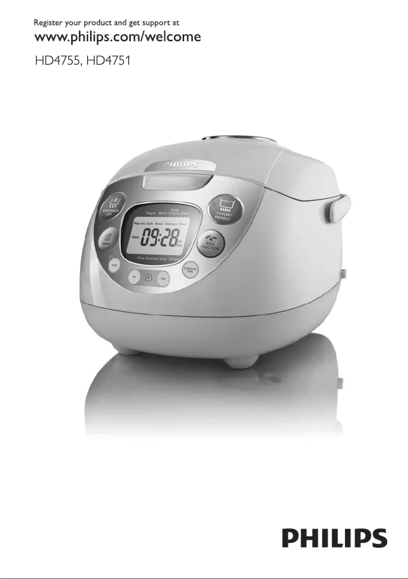 Page n°1 - Manuel utilisateur Philips HD4755