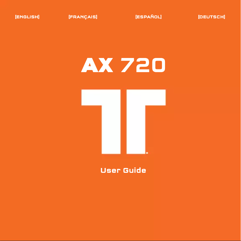 Page 1 de la notice Manuel utilisateur Tritton AX 720