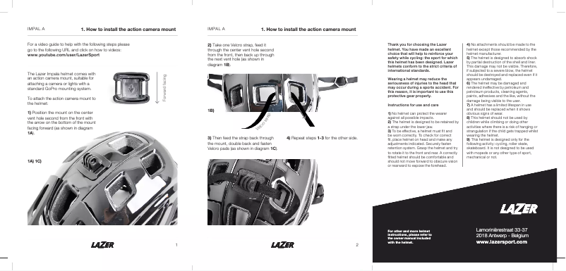 Page 1 de la notice Manuel utilisateur Lazer Impala