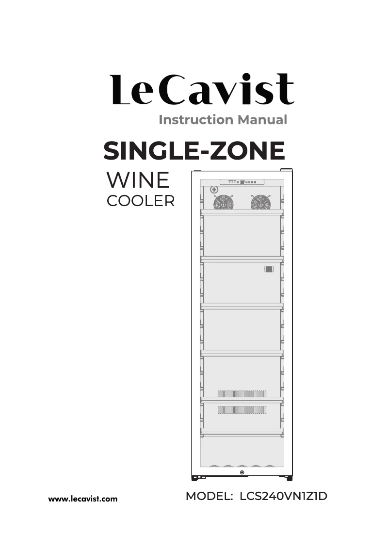 Page 1 de la notice Manuel utilisateur LeCavist LCS240VN1Z1D