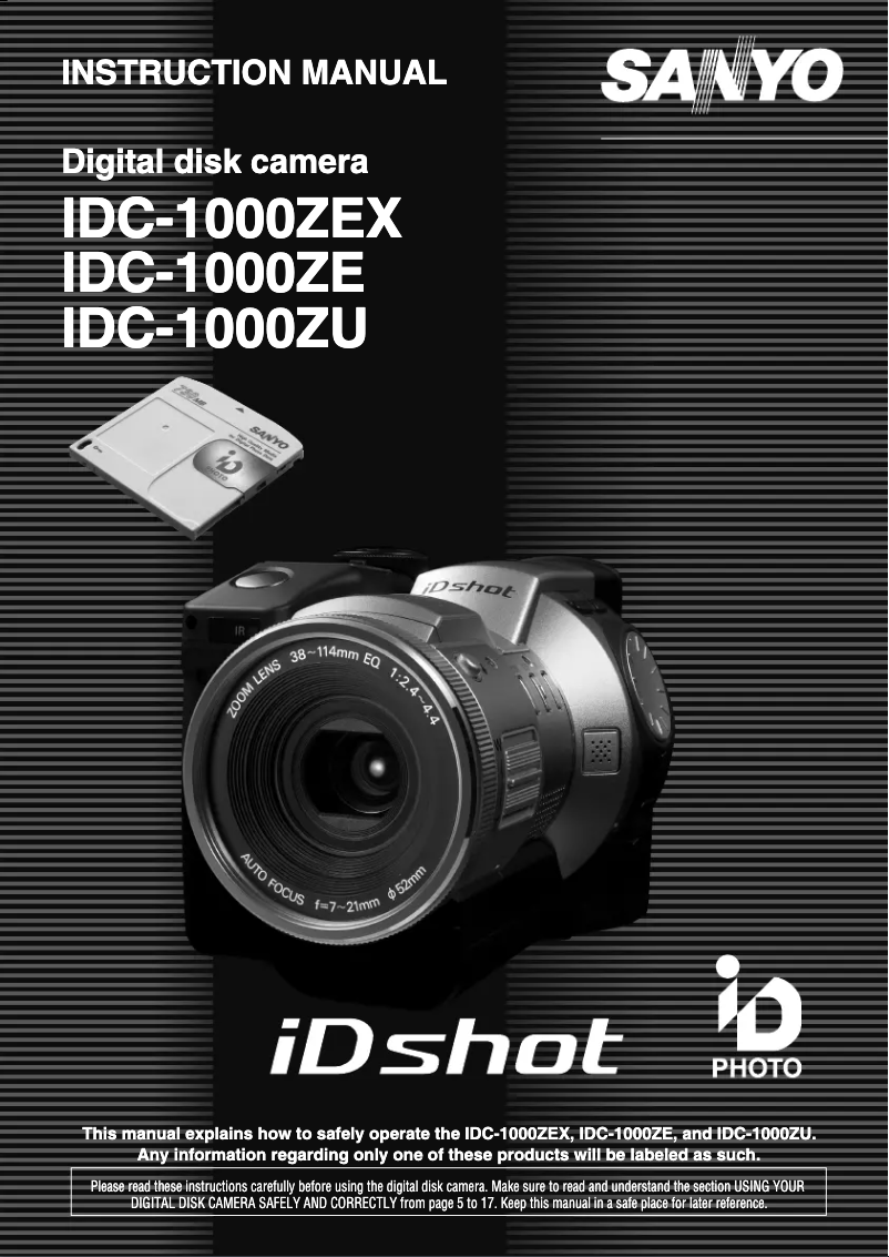 Page 1 de la notice Manuel utilisateur Sanyo IDC-1000ZE