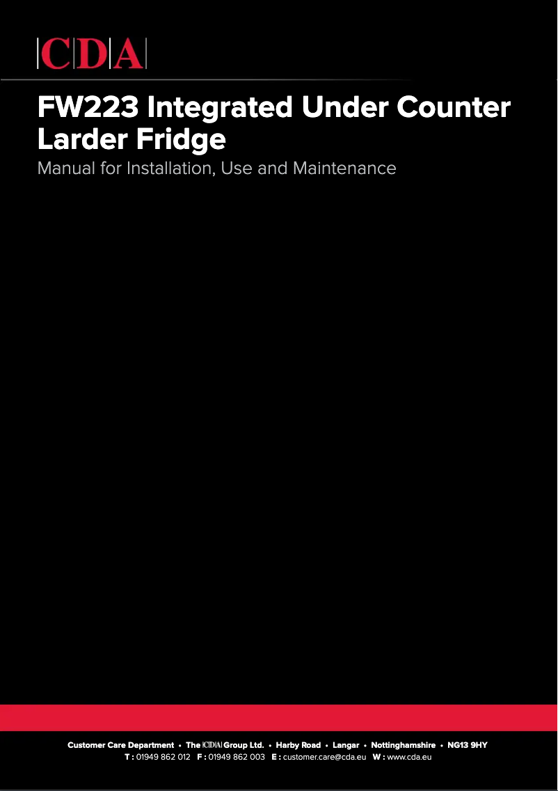 Page 1 de la notice Manuel utilisateur CDA FW223