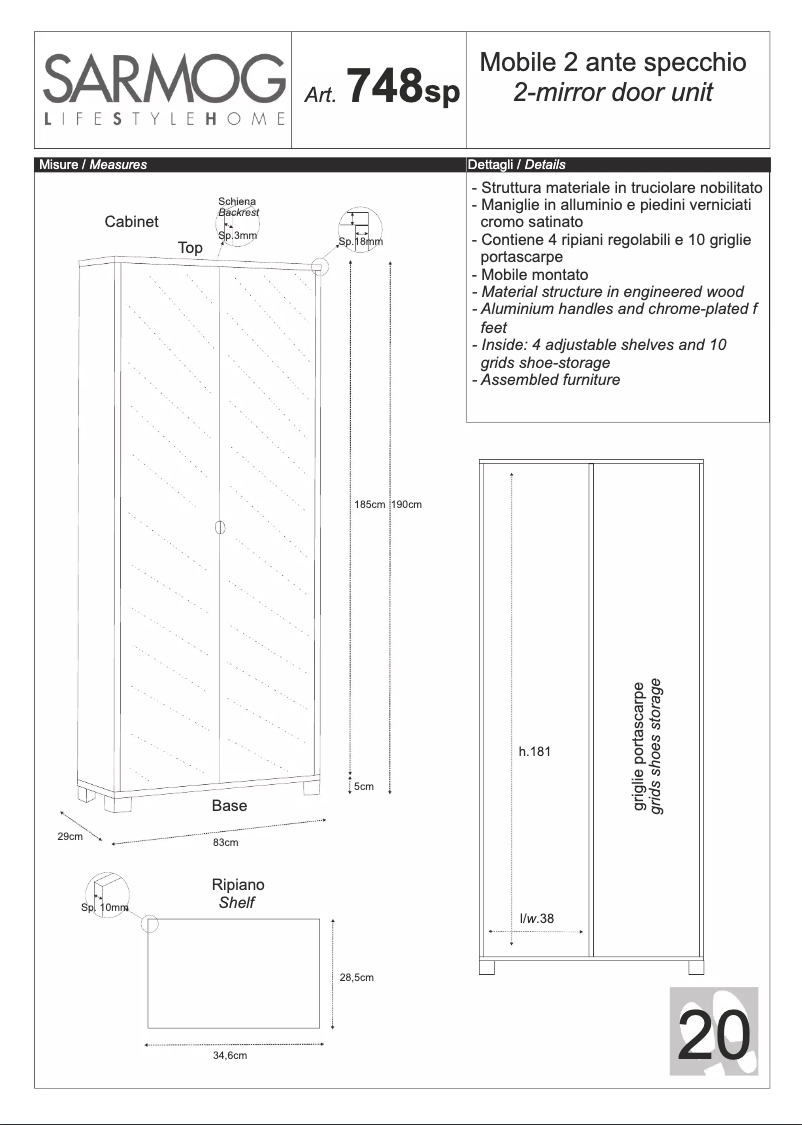 Image de la première page du manuel de l'appareil A748BFSPFU