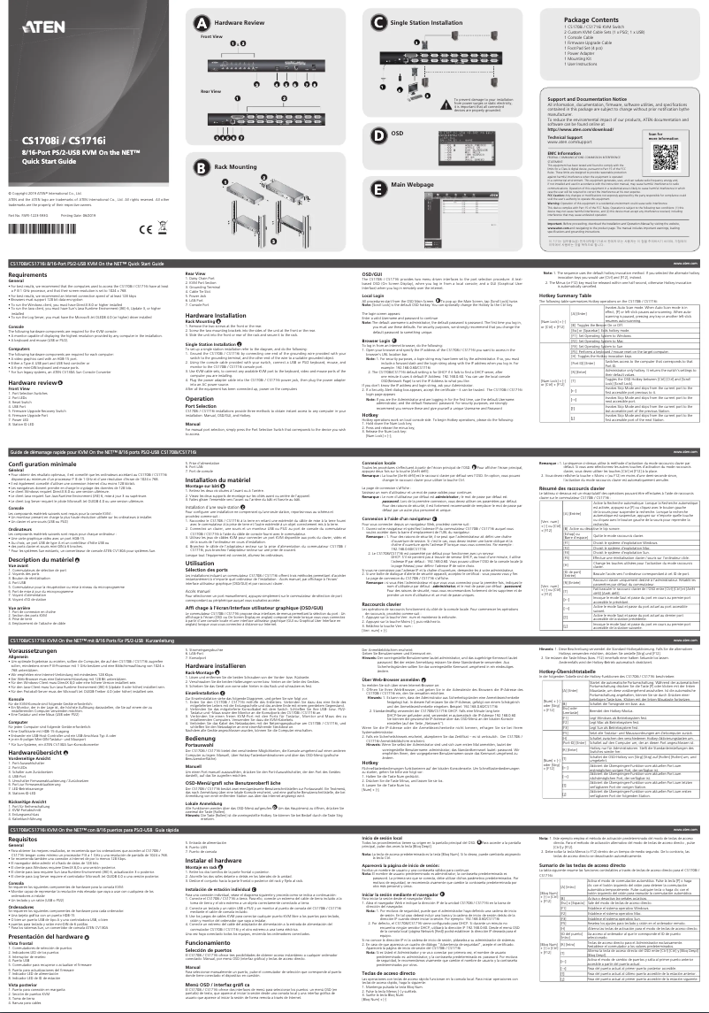 Page 1 de la notice Manuel utilisateur ATen CS1716I