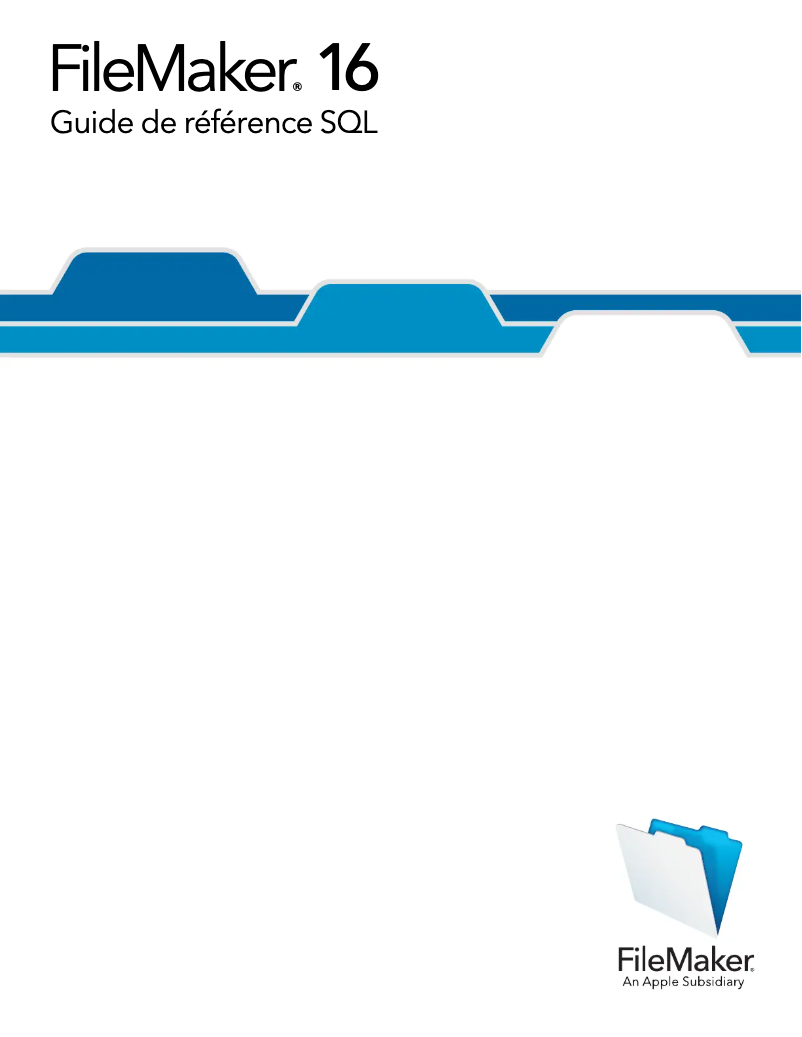 Page n°1 - Manuel utilisateur FileMaker Pro 16