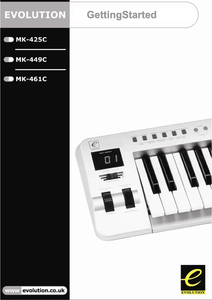 Page 1 de la notice Manuel utilisateur M-Audio Evolution MK-425c