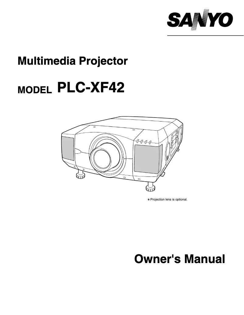 Page 1 de la notice Manuel utilisateur Sanyo PLC-XF42