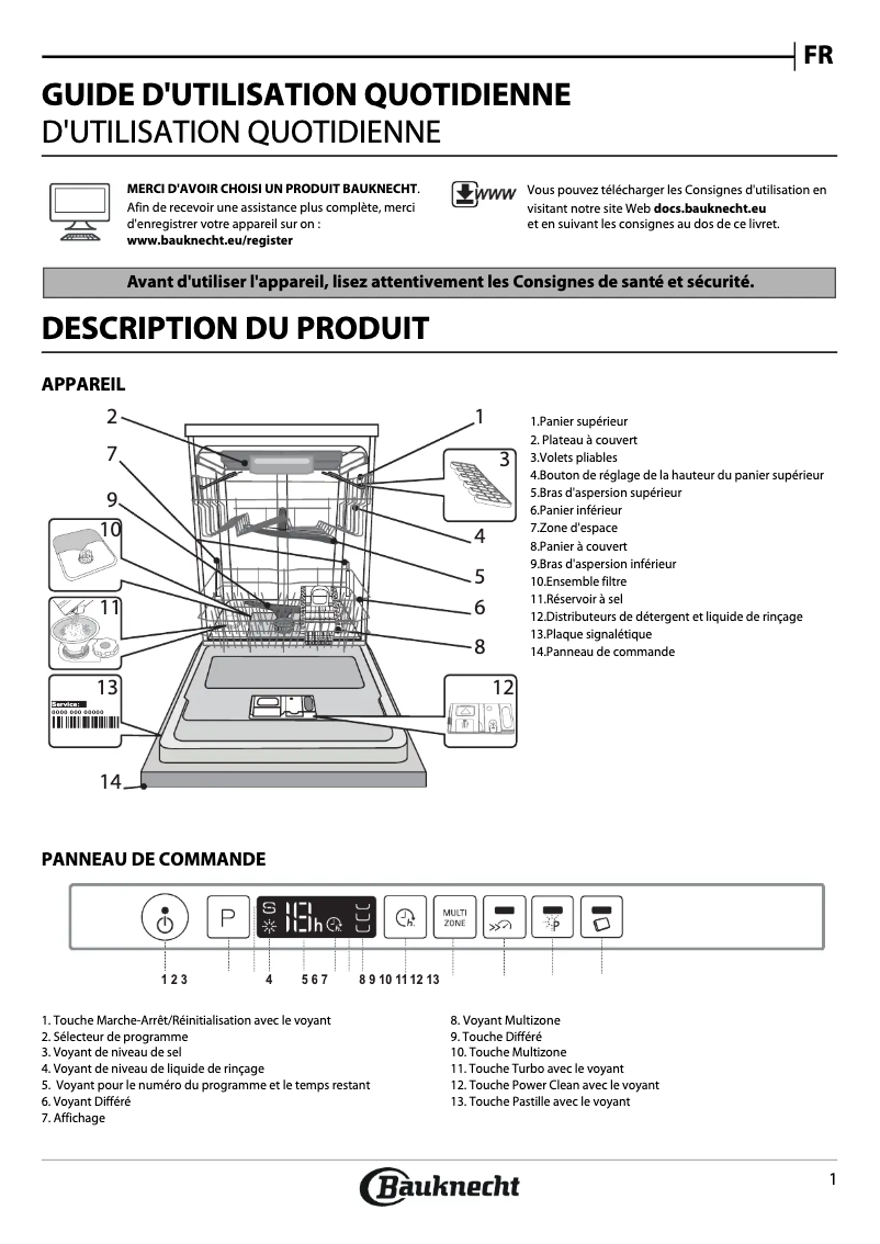 Image de la première page du manuel de l'appareil BCIO 3T123 PFE