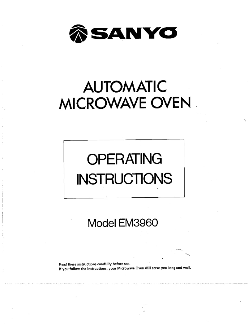 Image de la première page du manuel de l'appareil EM-3960