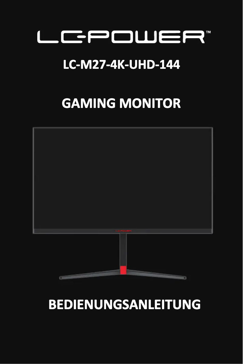 Page 1 de la notice Manuel utilisateur LC-Power LC-M27-4K-UHD-144