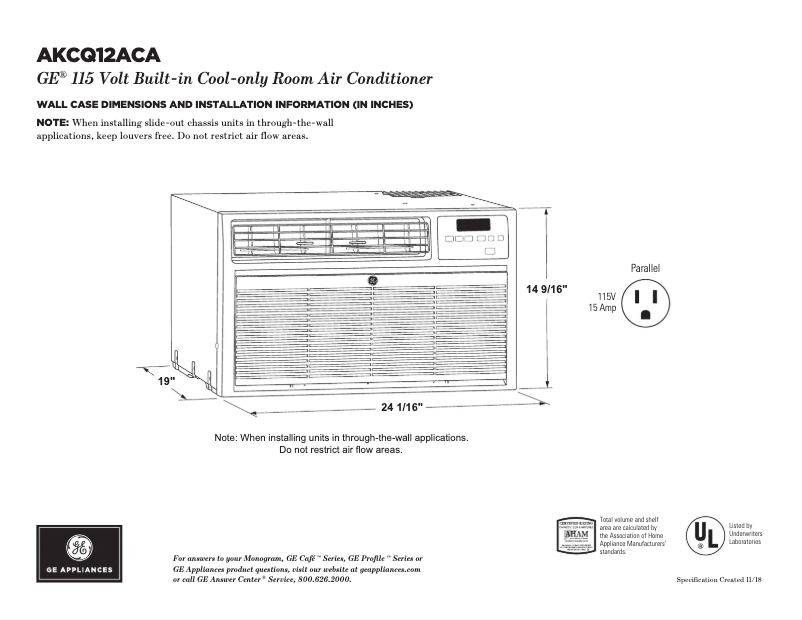 Imagen de la primera página del manual del dispositivo AKCQ12ACA