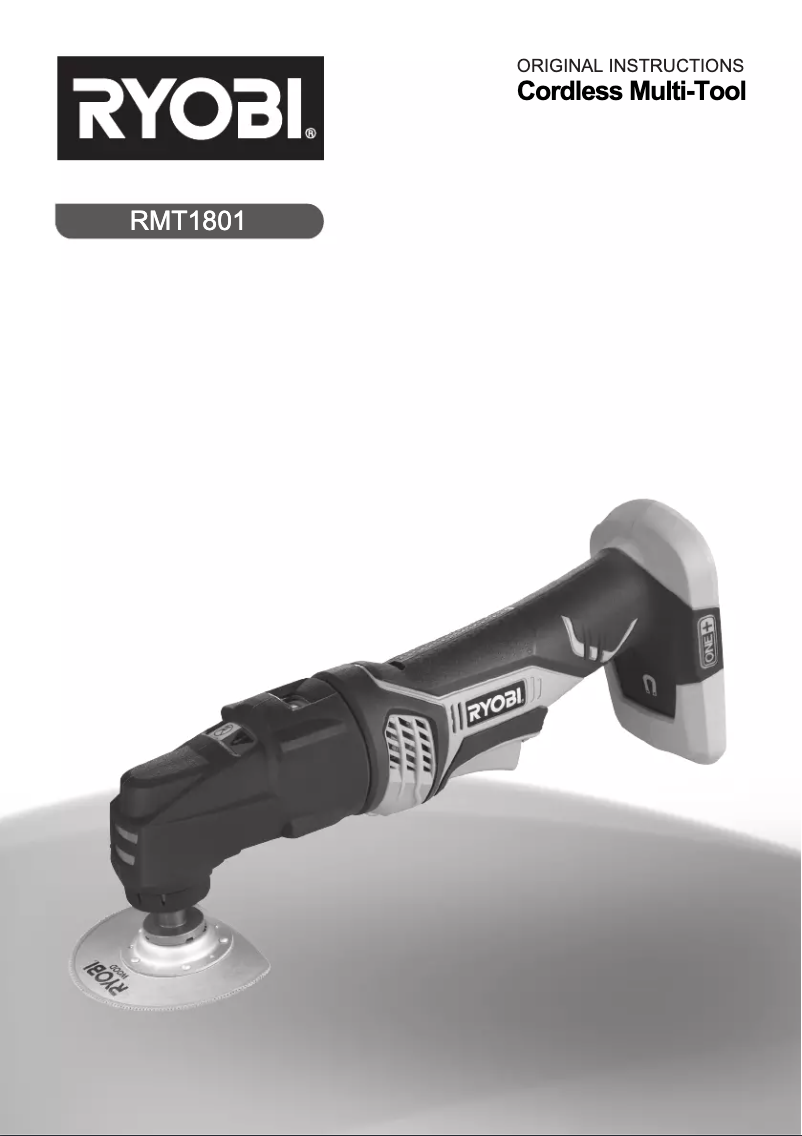 Page n°1 - Manuel utilisateur RYOBI RMT1801
