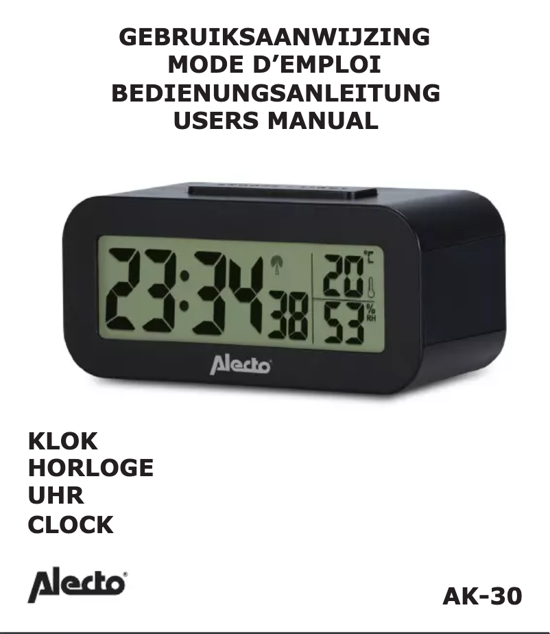 Page 1 de la notice Manuel utilisateur Alecto AK-30