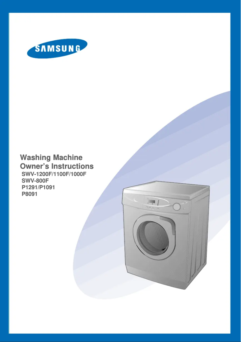 Page n°1 - Manuel utilisateur Samsung SWV-1000F