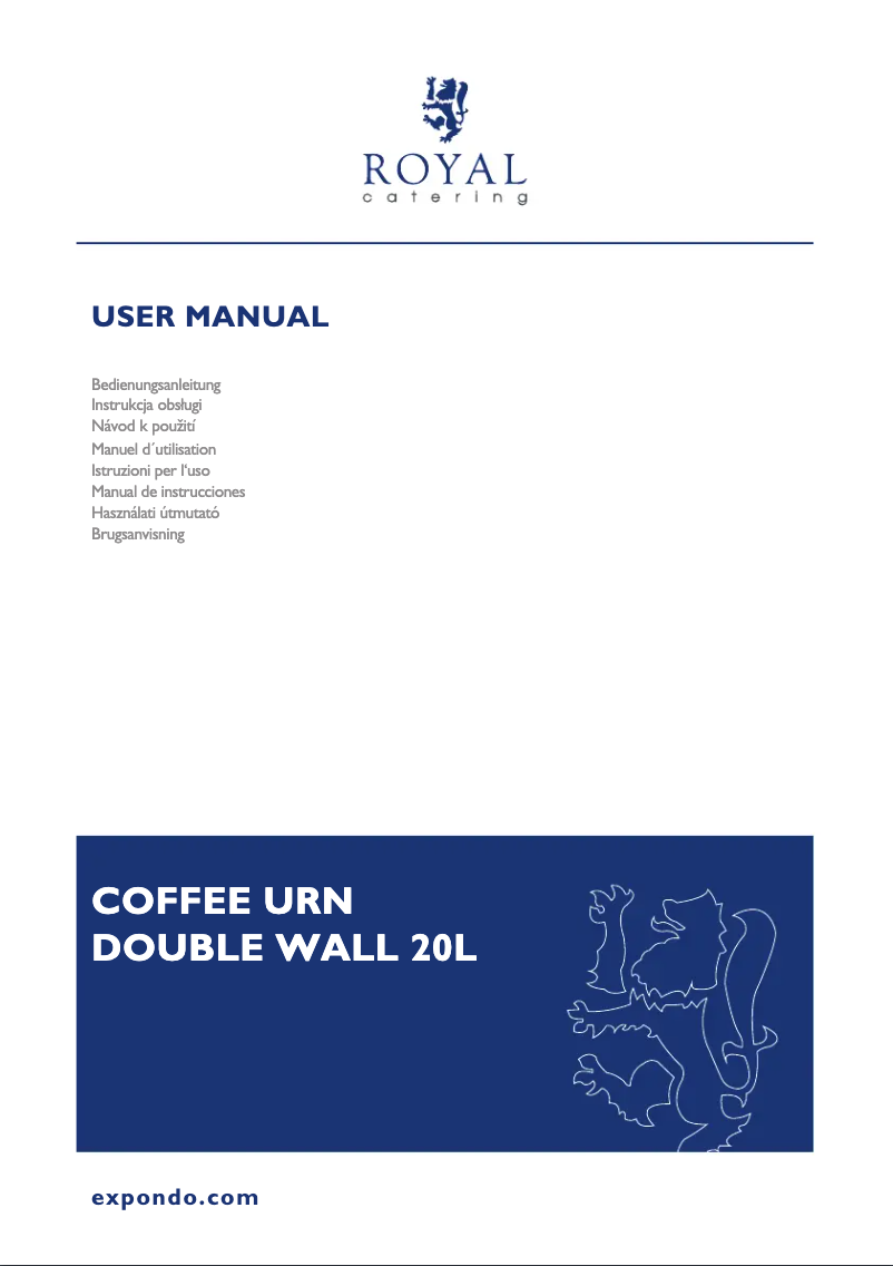 Page n°1 - Manuel utilisateur Royal Catering RC-CU20-2