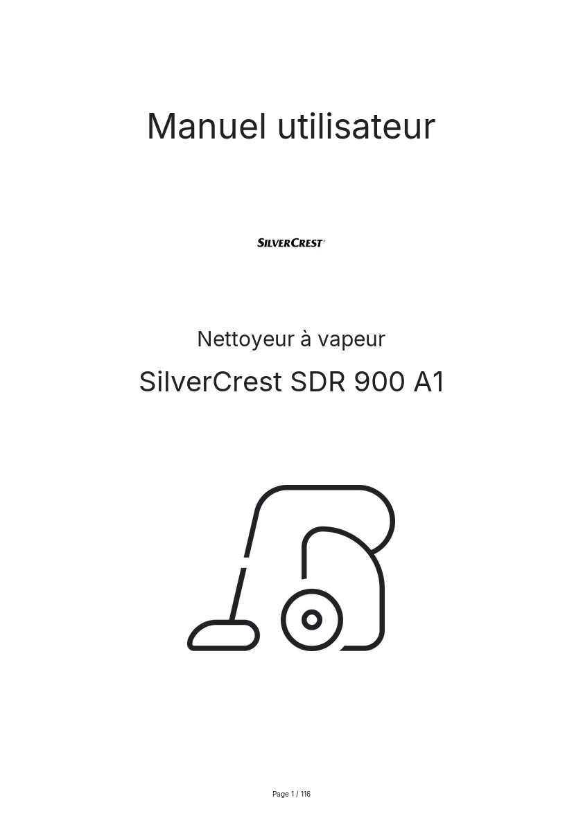 Page n°1 - Manuel utilisateur SilverCrest SDR 900 A1