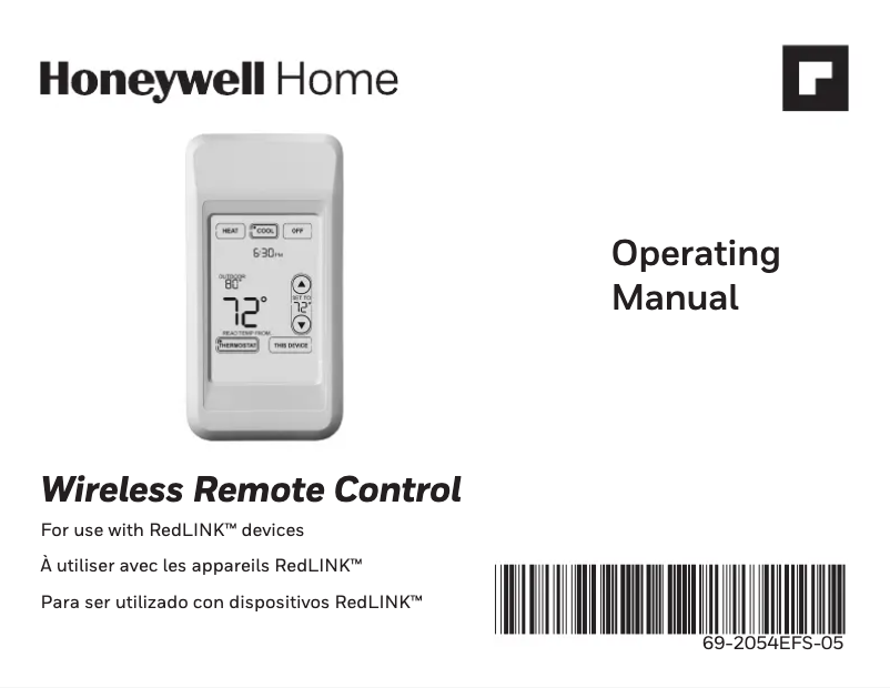 Page n°1 - Manuel utilisateur Honeywell YTH6320R1023/U