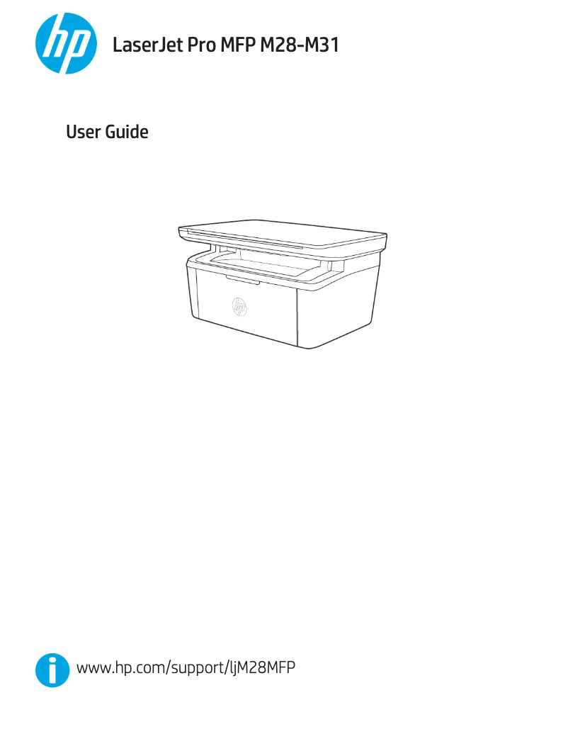 Imagen de la primera página del manual del dispositivo LaserJet Pro MFP M29w
