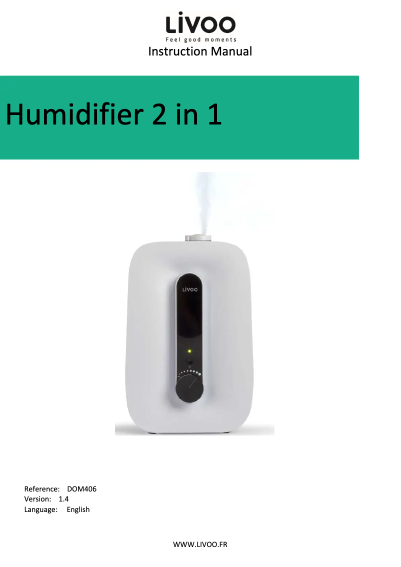 Imagen de la primera página del manual del dispositivo DOM406