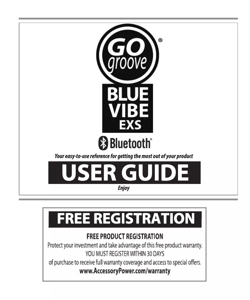 Image de la première page du manuel de l'appareil BlueVIBE ECX