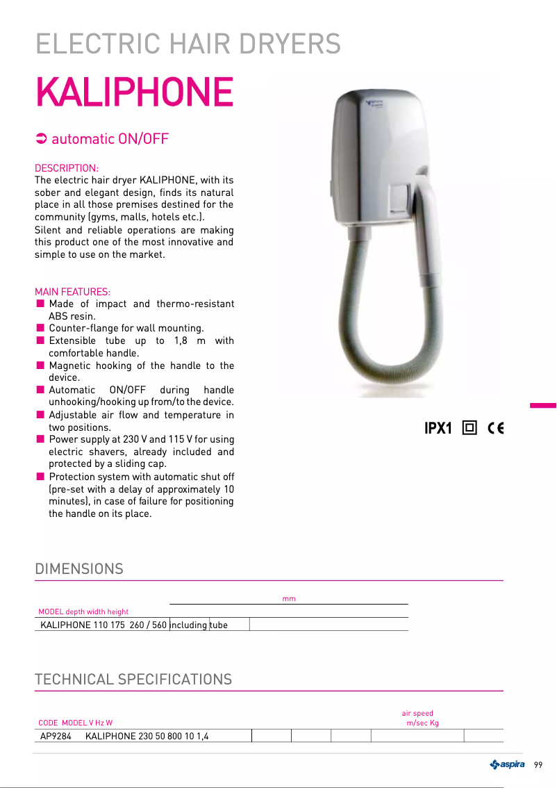 Image de la première page du manuel de l'appareil KALIPHONE