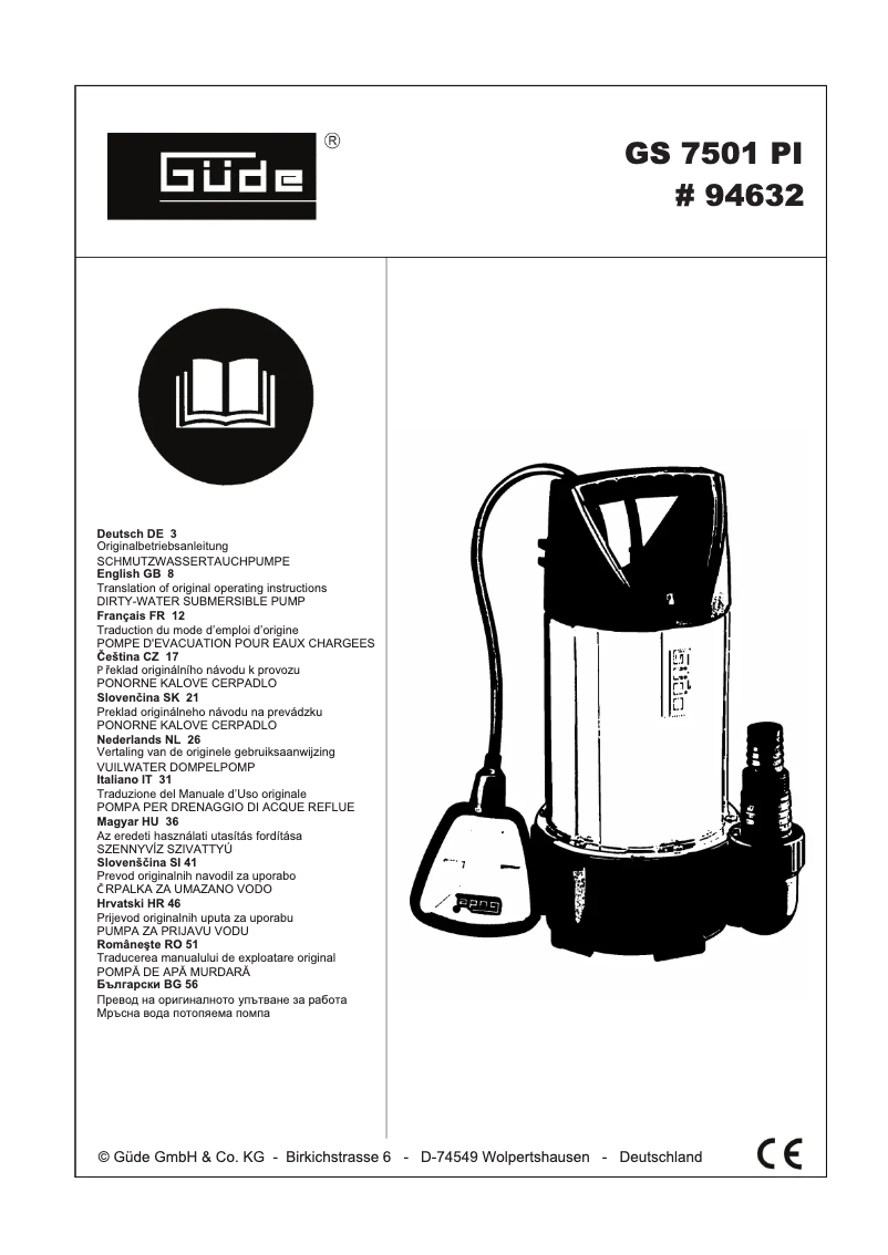 Página 1 del manual Manual de usuario Güde GS 7501 PI