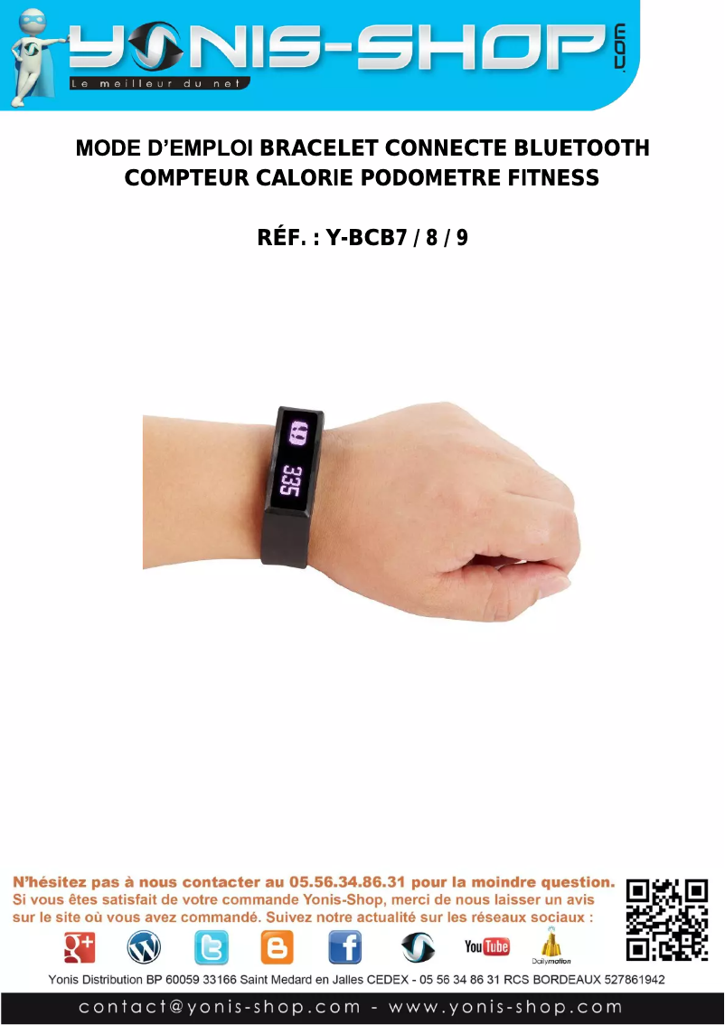Page n°1 - Manuel utilisateur Yonis Y-BCB7