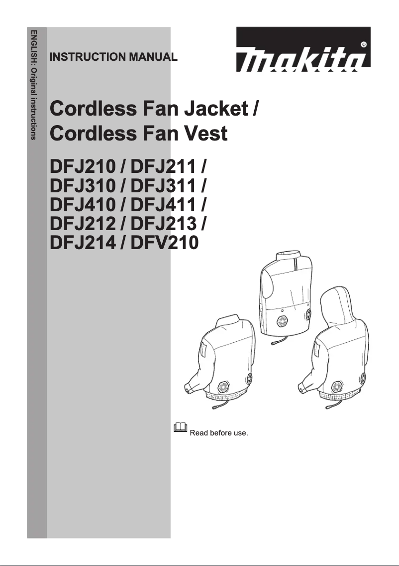 Page 1 de la notice Manuel utilisateur Makita DFV210Z