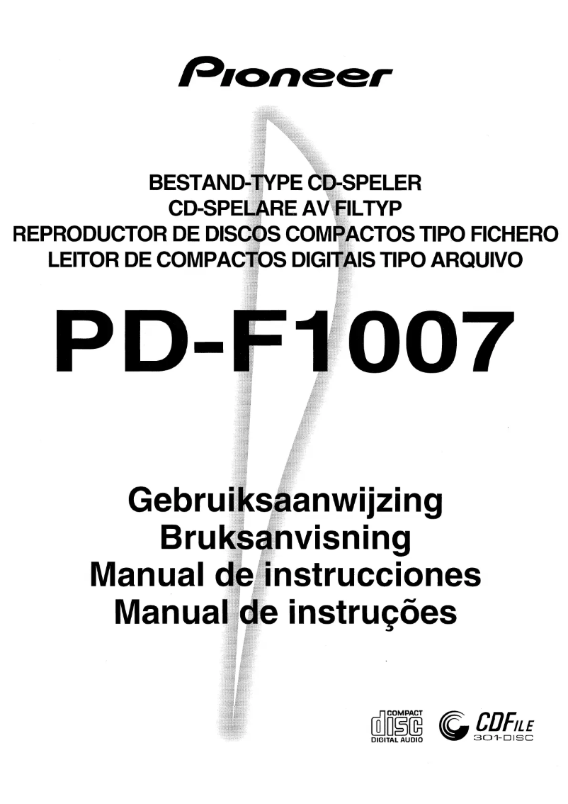 Image de la première page du manuel de l'appareil PD-F1007