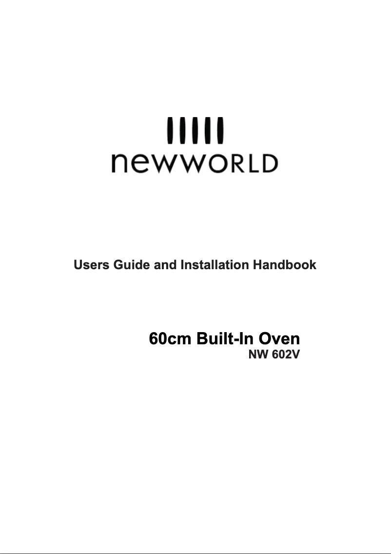 Page 1 de la notice Manuel utilisateur New World NW602V