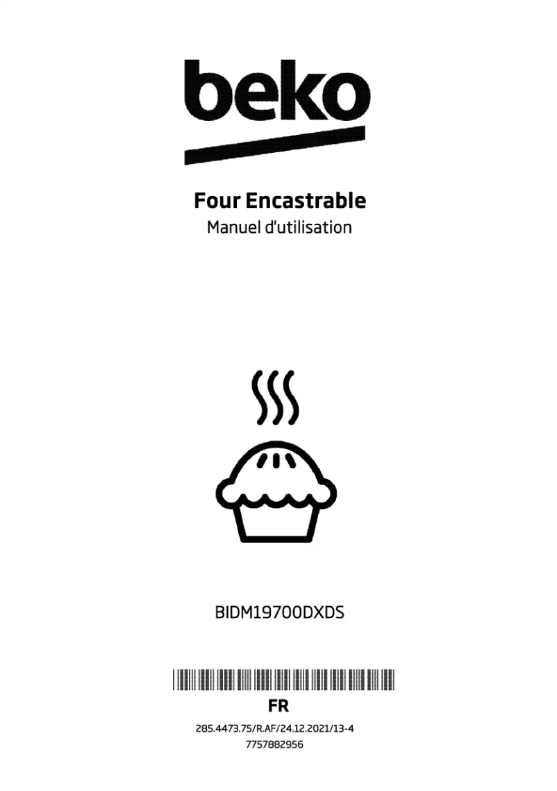 Page 1 de la notice Manuel utilisateur Beko BIDM19700DXDS