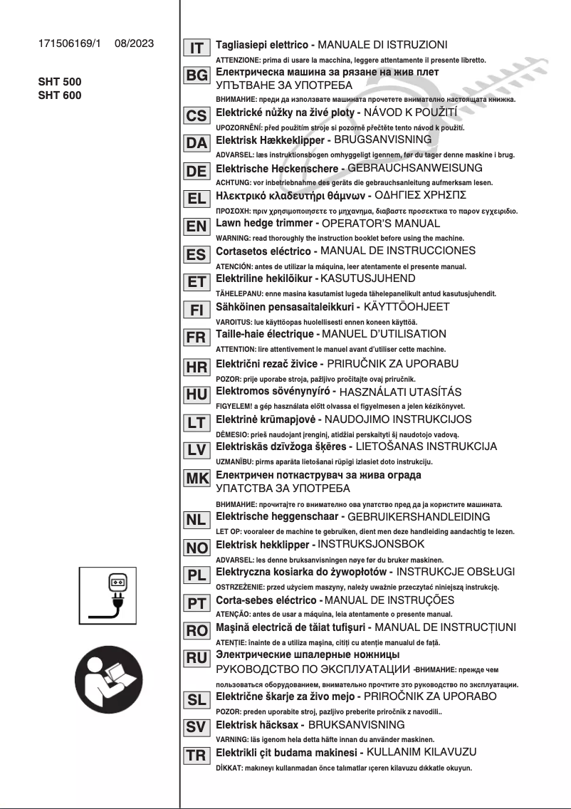 Page n°1 - Manuel utilisateur Stiga HT 105c