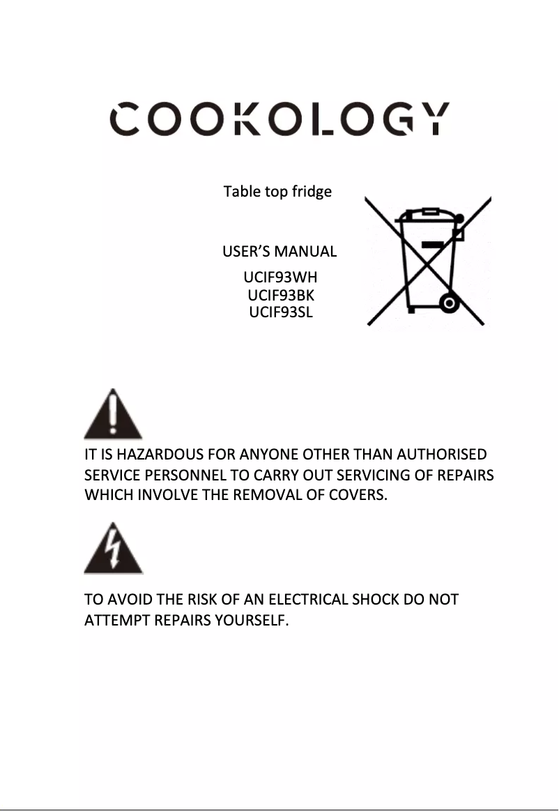 Image de la première page du manuel de l'appareil UCIF93SL