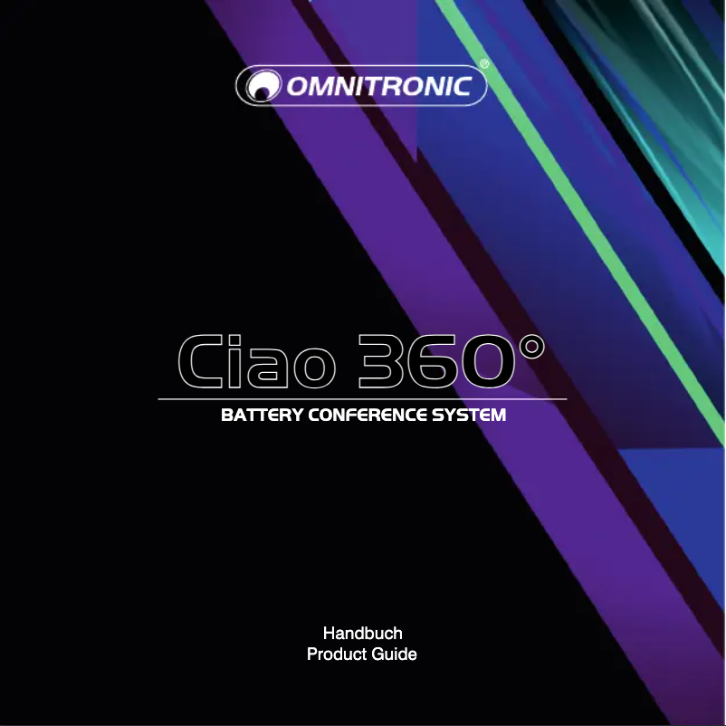 Image de la première page du manuel de l'appareil Ciao 360°