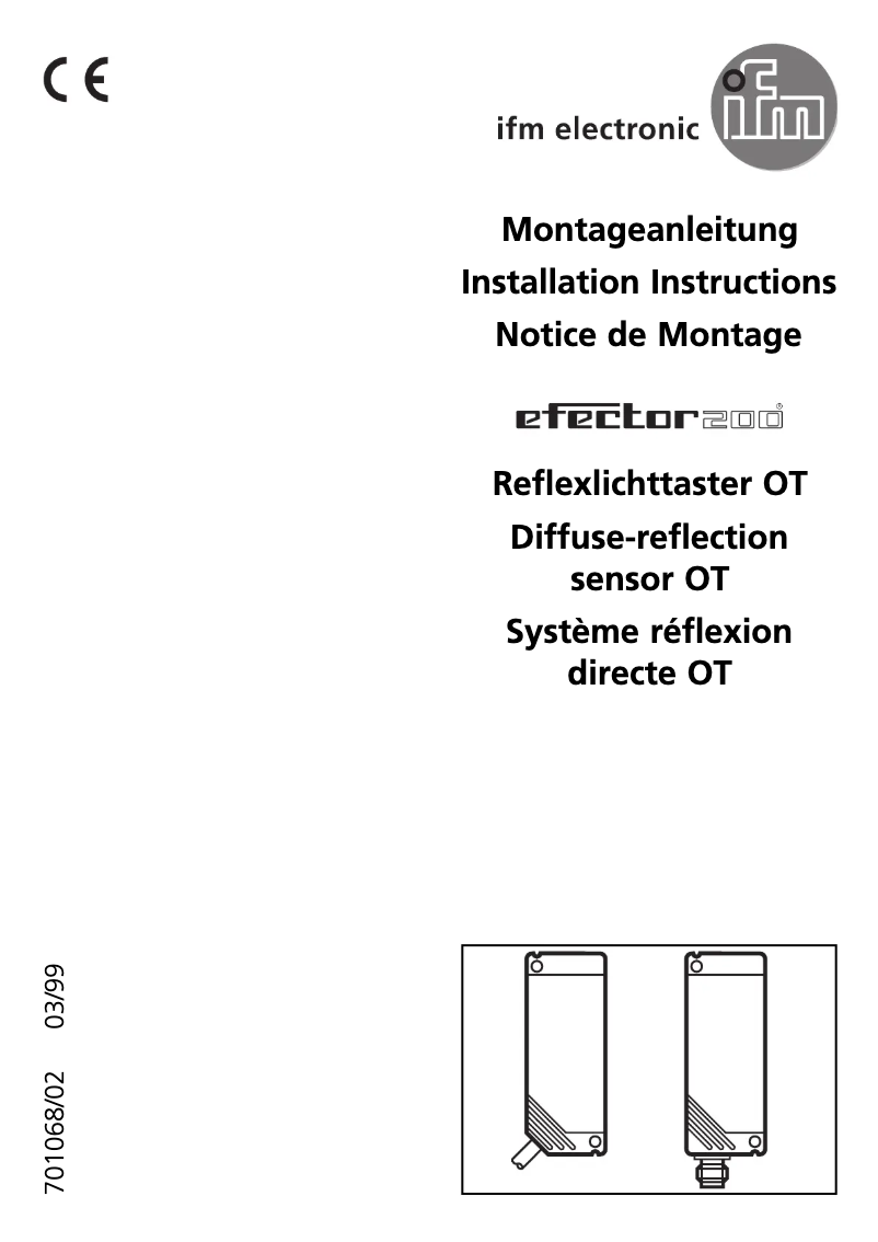 Page 1 of the manual User Manual IFM OT5002