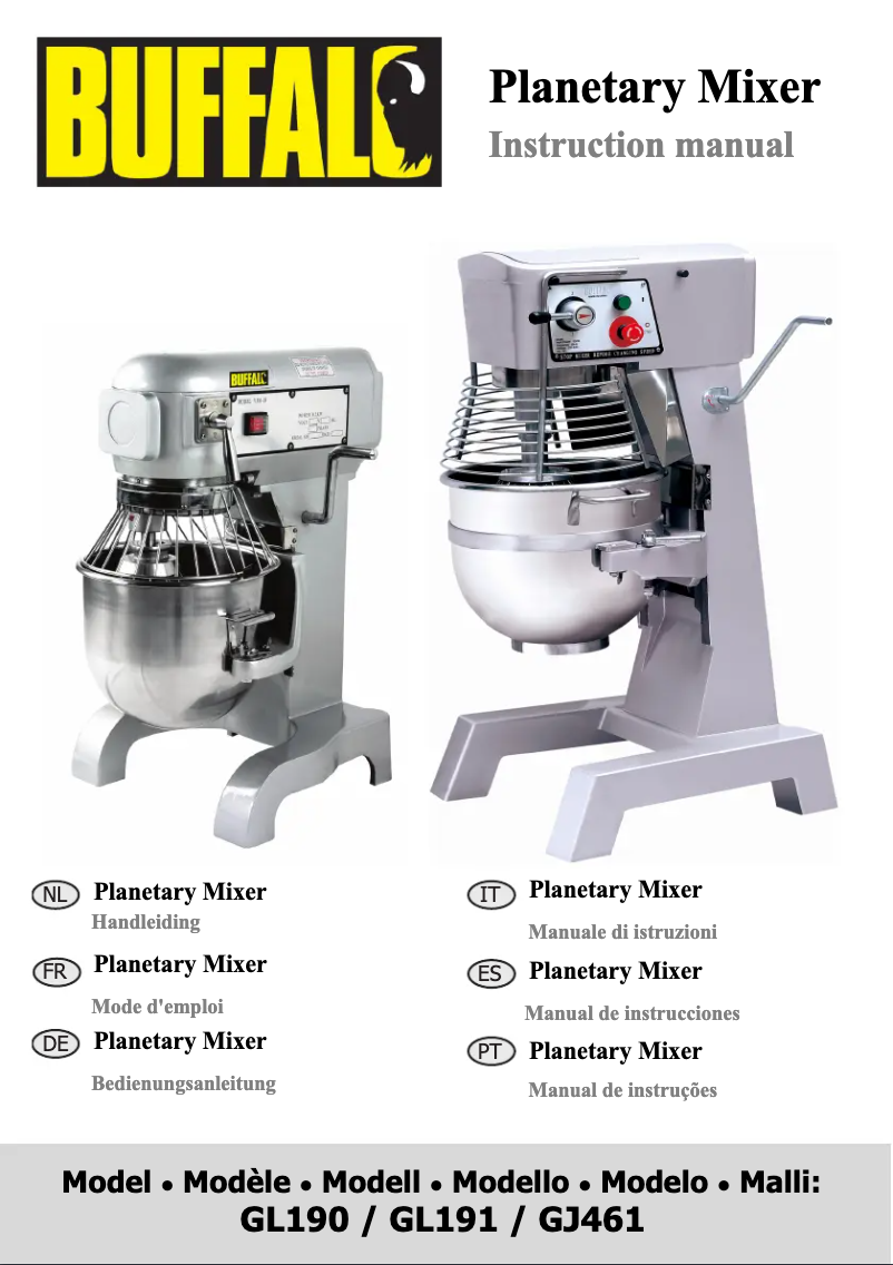 Image de la première page du manuel de l'appareil GL191