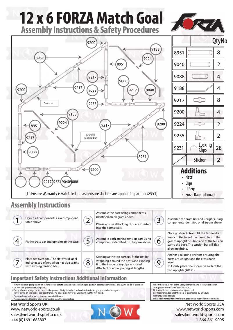 Page n°1 - Manuel utilisateur Forza 12x6 Match