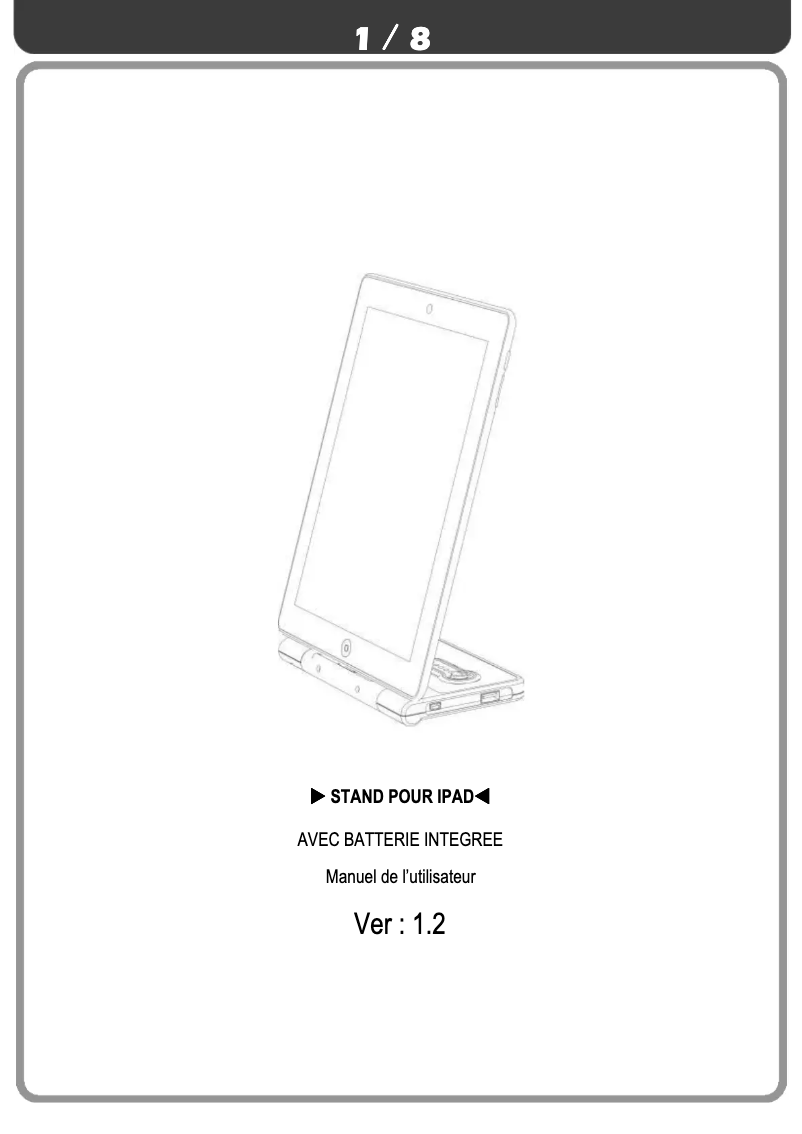 Page 1 de la notice Manuel utilisateur MCL ACC-IPAD22