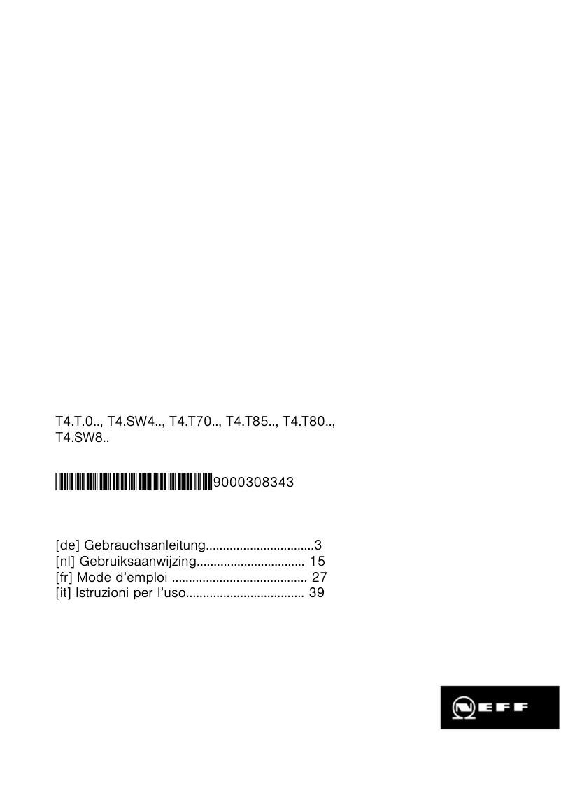 Page 1 de la notice Manuel utilisateur Neff T45T80 XO