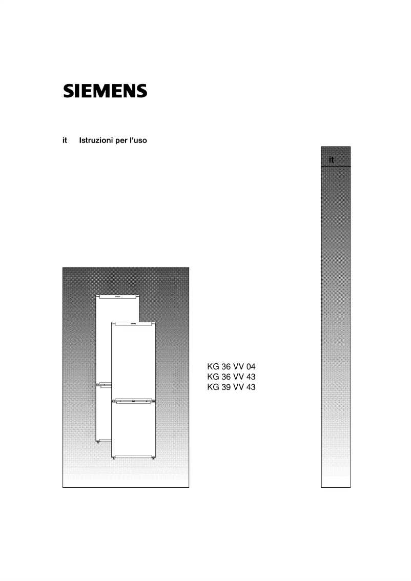 Image de la première page du manuel de l'appareil KG39VV43