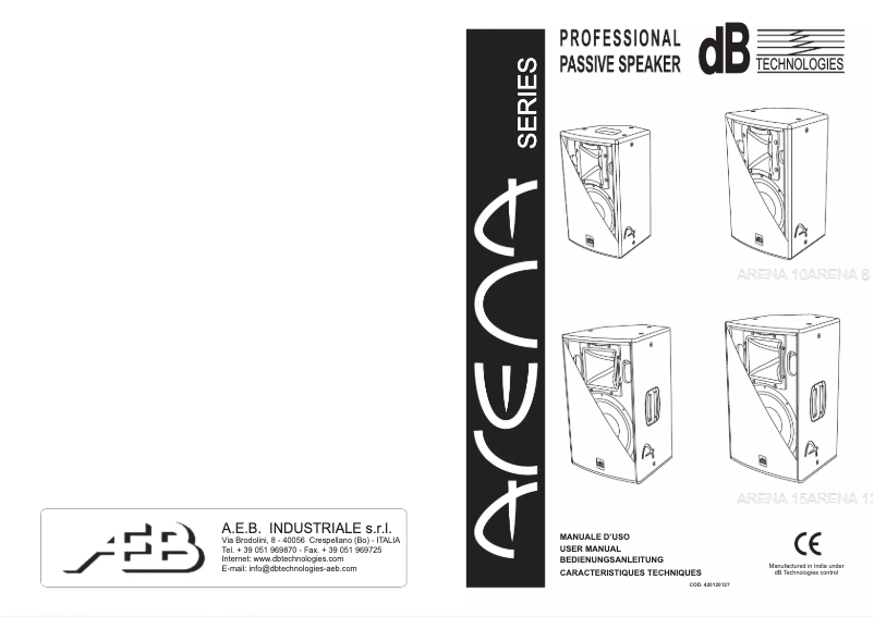 Page n°1 - Manuel utilisateur DB Technologies ARENA 15