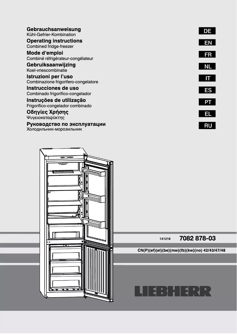 Page n°1 - Manuel utilisateur Liebherr CNP 4313