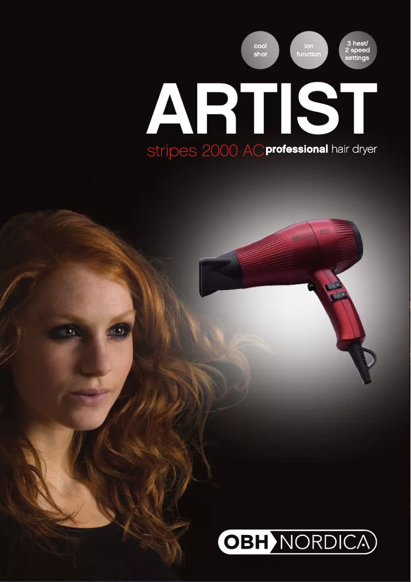 Page n°1 - Manuel utilisateur OBH Nordica Artist Stripes 5175