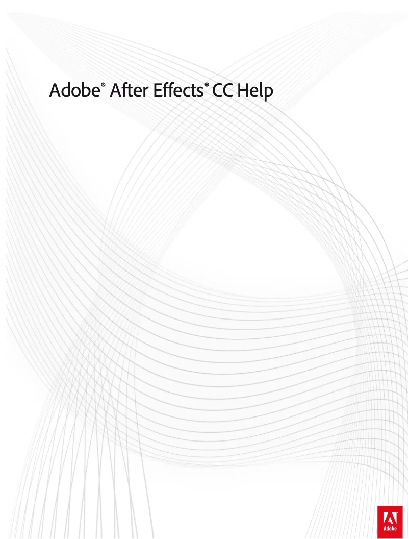 First page image of the manual for After Effects CC 2015