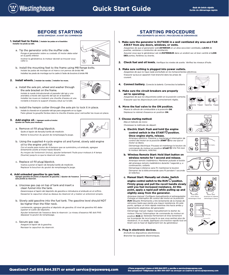 Página 1 del manual Manual de usuario Westinghouse WPro8500