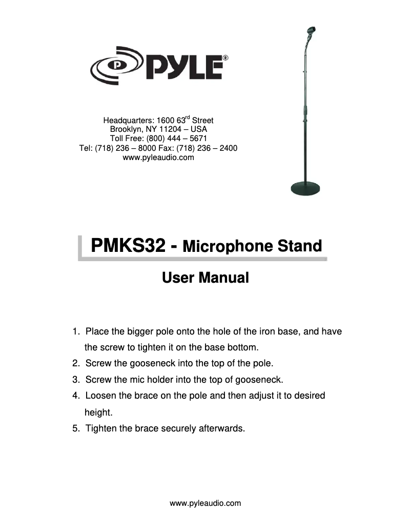 Página 1 del manual Manual de usuario Pyle PMKS32